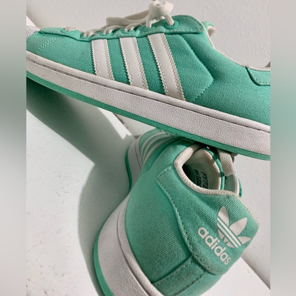 Mint Green Adidas Superstars